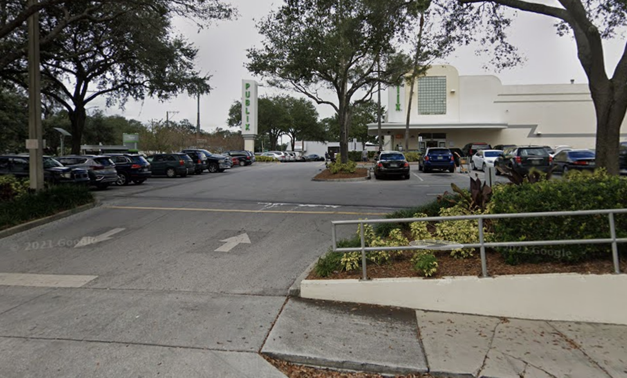 Seminole Heights Publix on Nebraska Ave
6001 N Nebraska Ave., Tampa
Shopping may be a pleasure here, but parking isn't. The lot is simply too small for the store, and with no cart corrals, expect self-driving shopping carts dangerously rolling around or hanging out in the spot you want to park in.
Photo via Google Maps