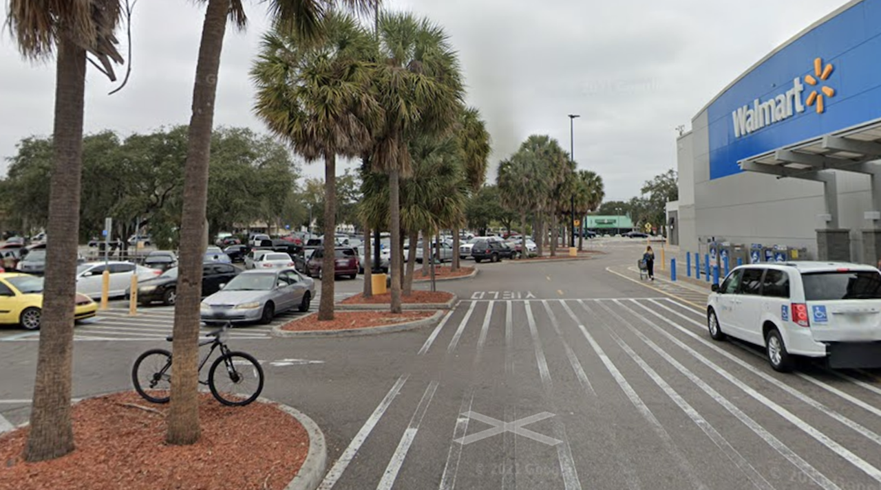 Walmart Supercenter on Fletcher
2701 E Fletcher Ave., Tampa
Parking at a Walmart can always be an interesting experience, especially at a Supercenter. Be prepared to have to fight for a good spot, and for some reason people always seem to be extra angry here.
Photo via Google Maps
