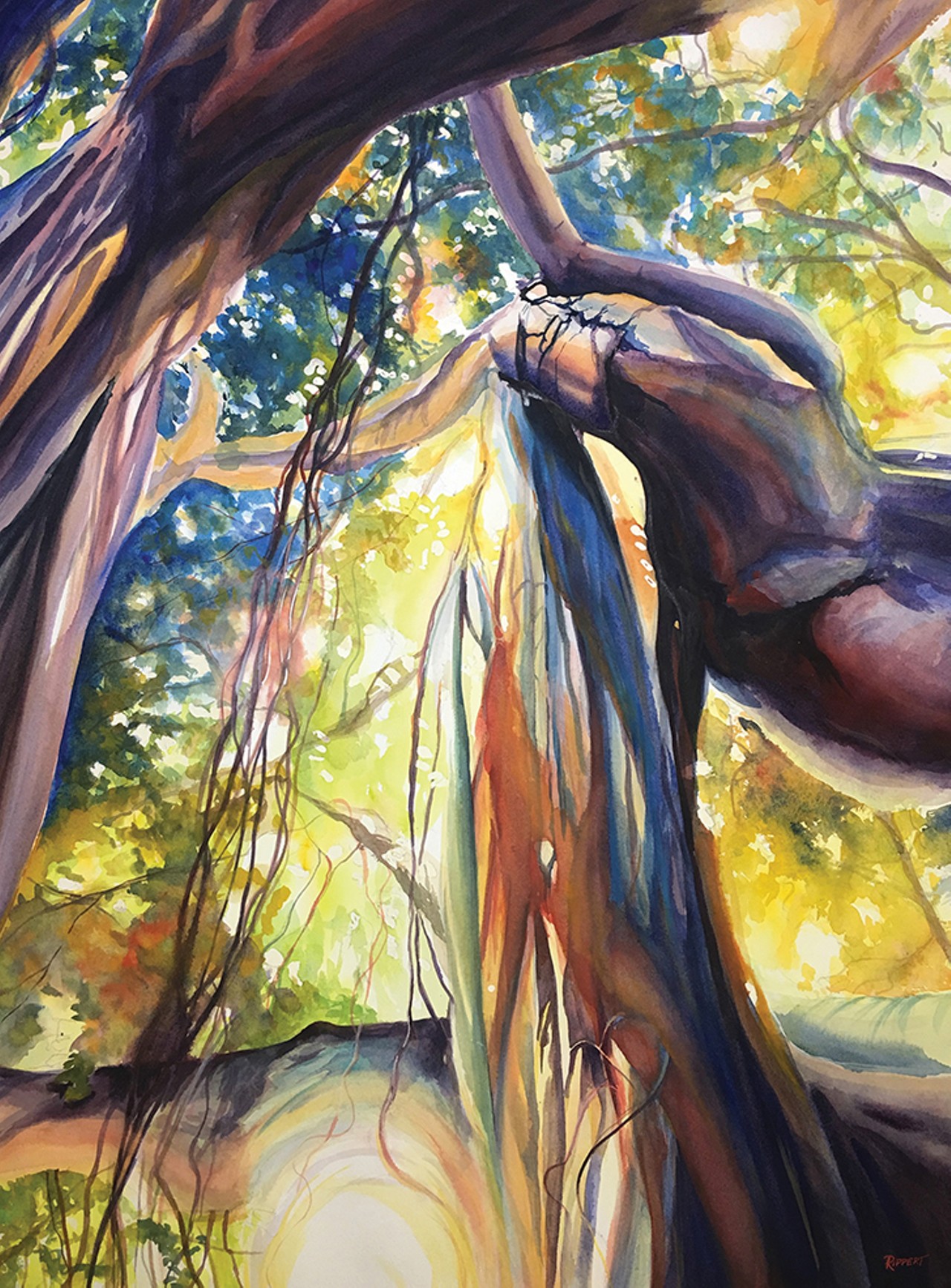 Heather Rippert's "Whispering Vines" in watercolor; Banquet
Photo courtesy of the Dunedin Fine Art Center