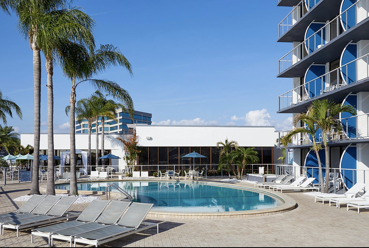 Godfrey Hotel & Cabanas
7700 W Courtney Campbell Cswy, Tampa, 813-281-8900    
$75-$100
Starting at $75, up to 8 people 21 and over can enjoy a lavish poolside cabana experience with pool access, shaded seating, food and drink service from the nearby WTR Grill, and complimentary parking and Wi-Fi at the Godfrey Hotel. For $25 more, guests can upgrade to a waterfront cabana with a TV and two reserved poolside lounge chairs. 
Photo via Godfrey Tampa/Facebook