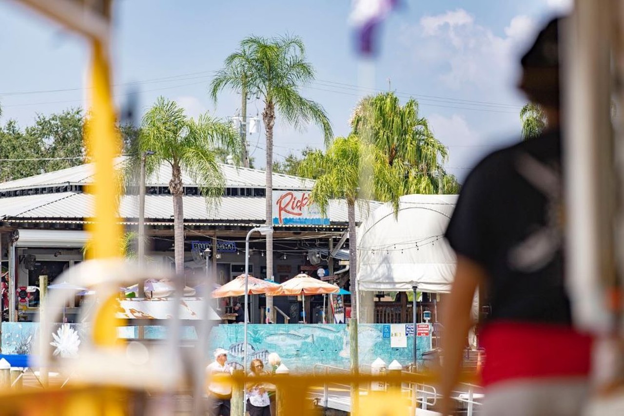 Ricks on the River
2305 N Willow Ave., Tampa, 813-251-0369
Oysters, cold beer and waterfront views are the main attractions at Ricks on the River. This no-frills institution is the last stop on the Pirate Taxi and it’s also a great place to catch live music.
Photo via  Rick’s on the River/Facebook