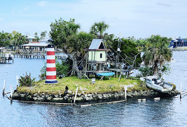  Monkey Island 
    10985 W. Xanadu Path, Homosassa, (352) 628-2474 
    Spider monkeys inhabit their own little island on this chunk of land in the Homosassa River. Guests can dine nearby the mini island and watch the monkeys swing around their platforms, ropes and replica lighthouse. But the best place way to see this spot, is from the deck of the Florida Cracker Monkey Bar, which has a deck with a bird's eye view of the island.  
     Photos via Florida Cracker Monkey Bar/Facebook