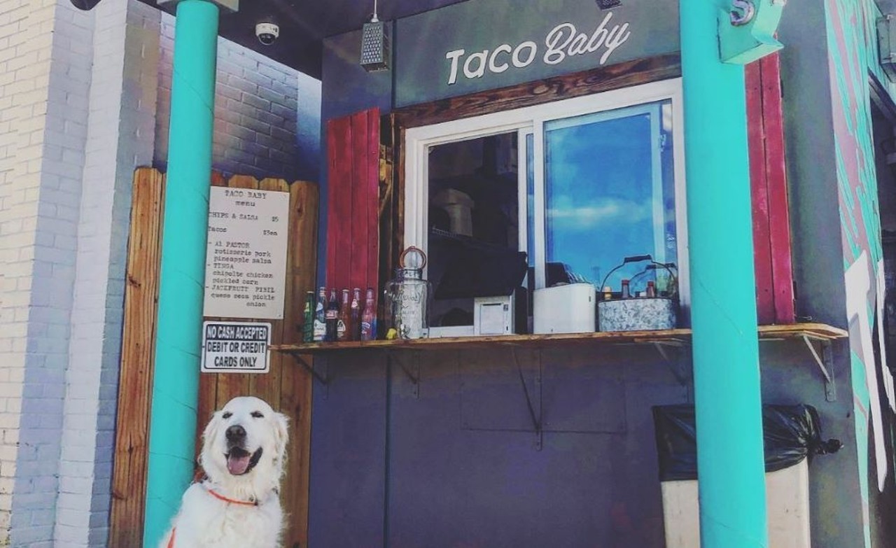 Taco Baby 
235 Main St., Dunedin, 727-798-0293
“Florida’s tiniest taqueria” is still around with equally tiny menu of street tacos, chips & salsa (or queso), and nachos. 
Photo via Taco Baby/Facebook