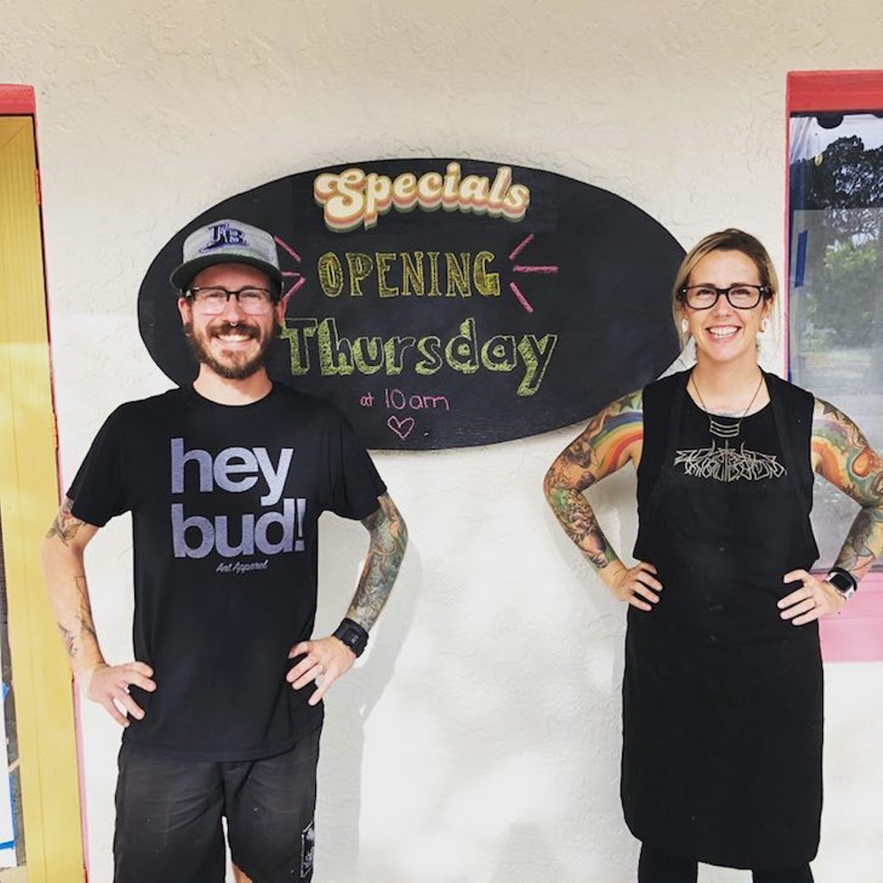 Golden Dinosaurs Vegan Deli  
Audrey Dingeman
2930 Beach Blvd S, Gulfport, 727-873-6901
Audrey Dingeman and husband Brian, launched the vegan deli in August 2018, offering plant-based specialties like their Tempeh Reuben with St. Pete Ferments&#146; kraut, cheese, thousand island dressing on pumpernickel.
Photo via Golden Dinosaurs Vegan Deli/Facebook