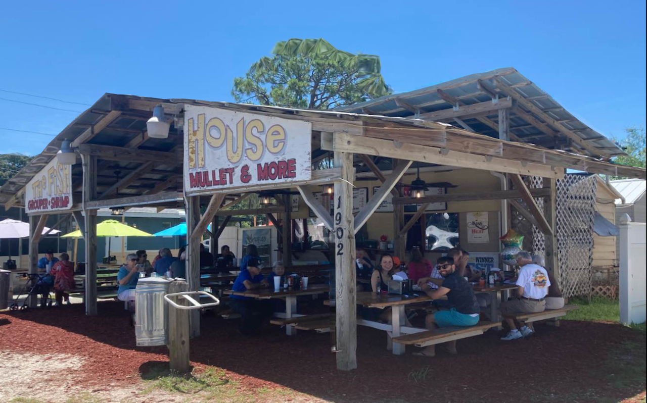 The Fish House
1902 W Shell Point Rd, Ruskin, 813-641-9451
The Fish House serves deep fried seafood and sides in its outdoor, picnic-style eatery, that’s almost always dominated by old-timers.  The shack, which has had different owners over the years, offers soft shell crabs, fried mullet, and deep-fried fish sandwiches.
Photo via The Fish House/Facebook