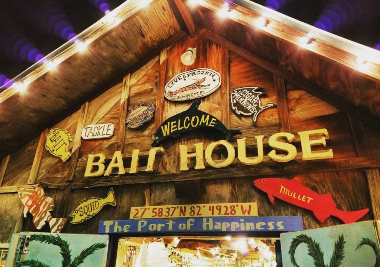 Bait House
45 Causeway Blvd, Clearwater, 727-446-8134
The Bait House has sold hand-caught live and frozen bait since 1940 and serves fresh fish and cold beers in its open-air bar. Favorites like the famous drunken shrimp are accompanied by the hustle of boats returning to the marina with their fresh catch. Something of a gem at the tourist hellscape that can be Clearwater Beach, Bait House favorites include the drunken shrimp.
Photo via The Bait House/Facebook