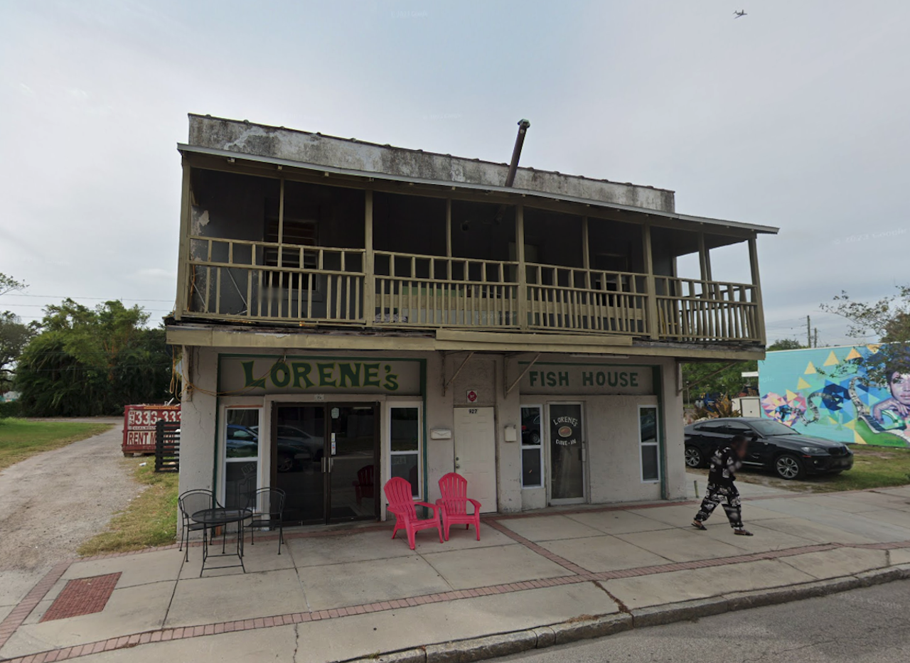 Lorene’s Fish House
927 22nd St., St. Petersburg. 727-321-7297
Immortalized in music videos by bands like They Hate Change, the South St. Pete shack is a straight up staple that’s evolved from a barbecue truck to the building Lorene Office opened in 1994. The are seafood boil bags, but also killer burgers, prok chops, old school chicken and rice, crabby wings and hearty sides like smothered cabbage, collards and mac and cheese.
Photo via Google Maps
