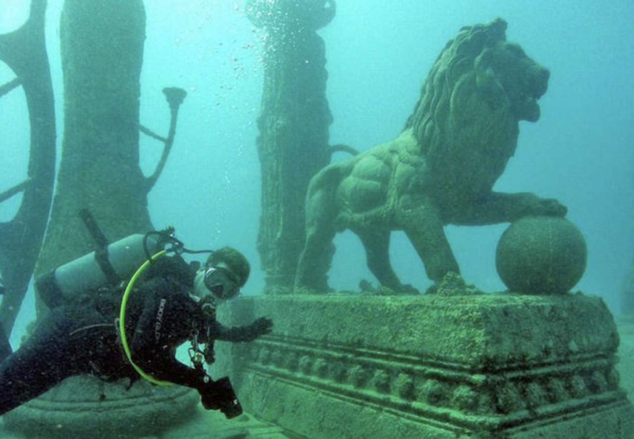 Neptune Memorial Reef
300 Alton Road, Miami Beach | 954-655-3592
Cremated ashes are mixed with cement to form these super goth memorials that make up a 16-acre artificial reef called Neptune Memorial Reef. These sunken monoliths are located about three miles off the coast of Key Biscayne.
Photo via Neptune Memorial Reef/Facebook
