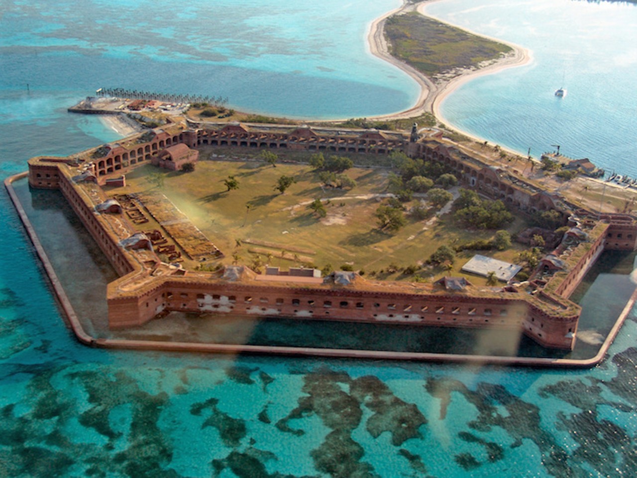 Dry Tortugas National Park
Key West, FL | 866-758-6420
Instagram shots of your camping weekend from this site will make all your friends jelly: How many people can say they&#146;ve slept just feet away from an actual masonry fort from the 1800s? Spots are limited though, so make sure you book this trip well in advance. 
Photo Adobe Images