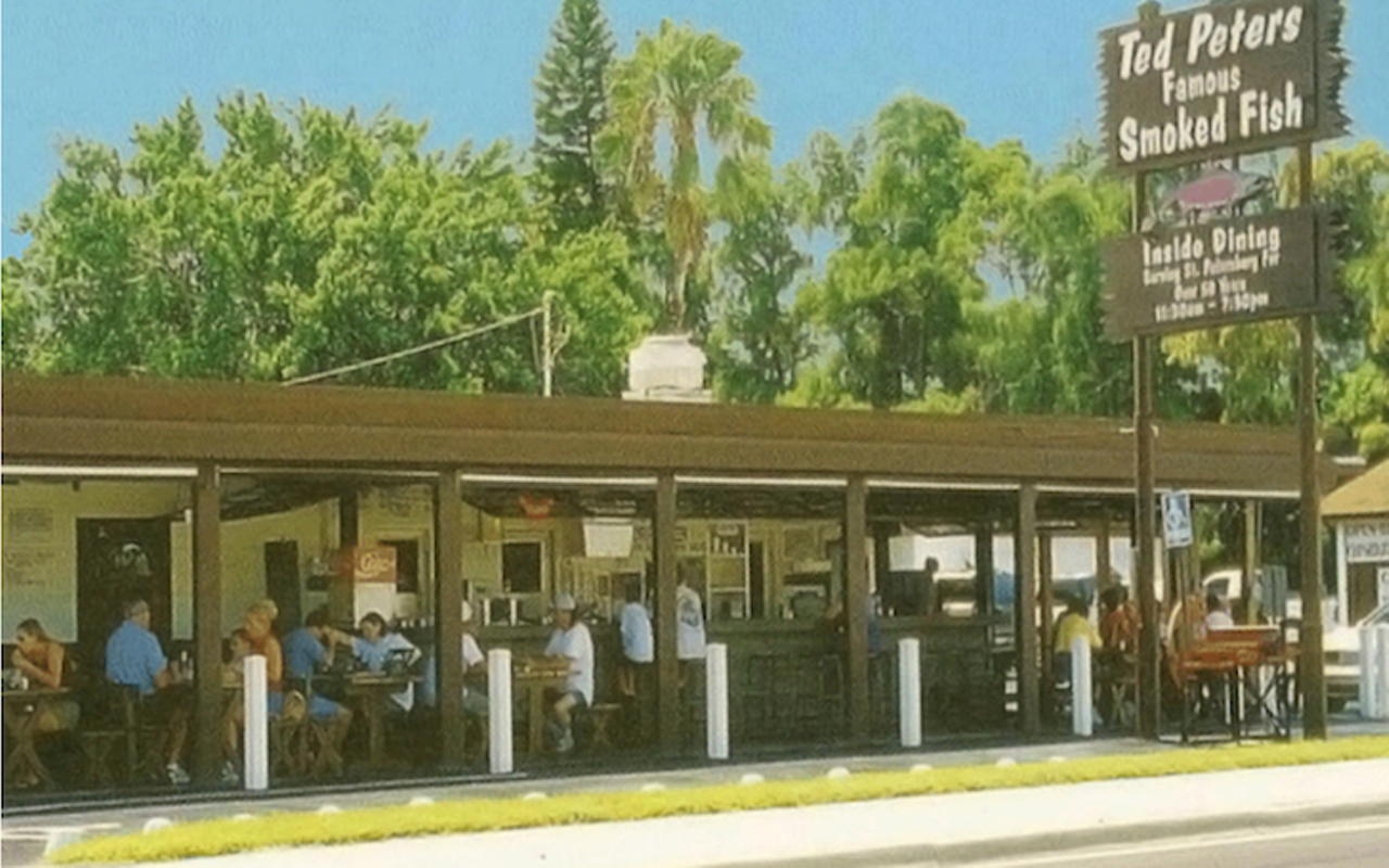 Ted Peters Famous Smoked Fish
1350 Pasadena Ave. S, St. Petersburg
Ted Peters Famous Smoked Fish stop opened in 1951, and it spans five generations with the same fish spread and German potato salad recipes from the '50s. To make the famous fish, it bakes over a smoldering fire of red oak for four to six hours.
Photo via Ted Peters Famous Smoked Fish/Website