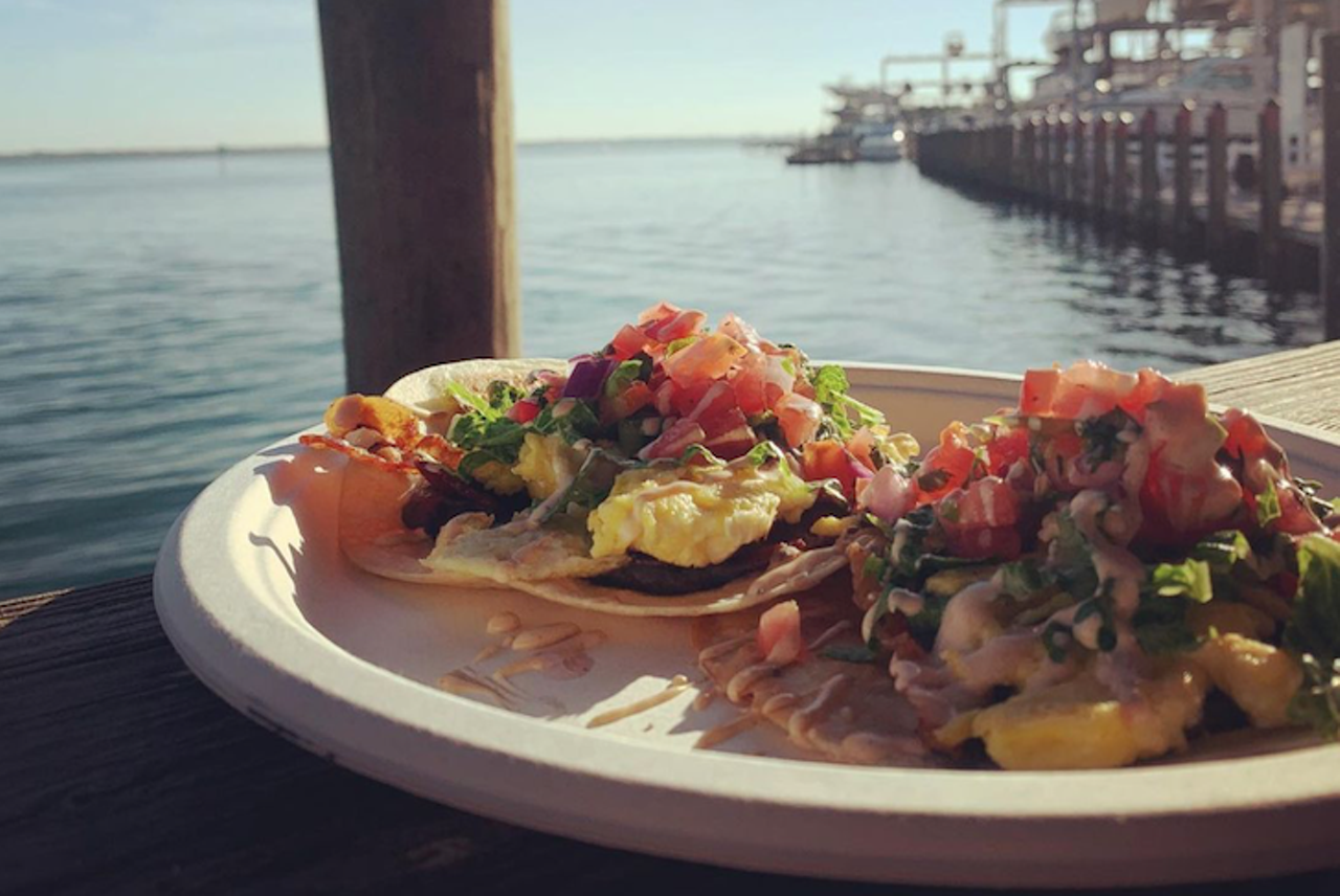 Old Salty Dog
Multiple locations
With three locations to choose from, in Siesta Key, City Island and Venice Island, the Old Salty Dog has served seafood for 36 years. Right on the water, the Florida favorite is known for its loaded hot dogs. The &#147;salty dog&#148; is a fried quarter pound hot dog, and with toppings, it includes sauerkraut, bacon, grilled onions and mushrooms, plus a variety of cheeses. Talk about filling!
Photo via Old Salty Dog/Instagram