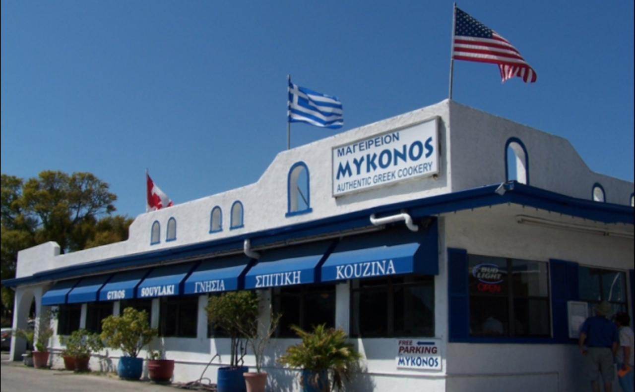 Mykonos
628 Dodecanese Blvd., Tarpon Springs, 727-934-4306
Walk into the bright blue doors of Mykonos and be immersed in Greek flavors with dishes like the restaurant’s lamb fricassee and cucumber-tomato salad, seasoned with green onions, parsley and olive oil. 
Photo via Mykonos/Facebook