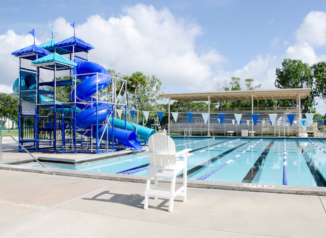 Walter Fuller Pool  
7883 26th Ave N, St. Petersburg, FL 33710, (727) 893-7636
Price: $3 ages 13 and up  
With slides, splash pads, and low and high dive boards, the $3 entry fee is totally worth an afternoon of the kids tiring themselves out while you lay in the shade. We would suggest using the baseball and tennis courts in the Walter Fuller sports complex, but we know it&#146;s way too hot for that. Pool it is. 
Photo via  stpeteparksrec.org