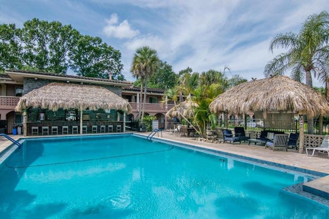 Tahitian Inn 
601 S Dale Mabry Hwy, Tampa, FL 33609, (813) 877-6721
Price: food and drink of choice   
No need to book a night&#146;s stay at this boutique hotel, because anyone who orders food and/or drinks at their outdoor bar and restaurant has access to their pool, poolside lounge chairs, and even their cabanas (so we&#146;ve been told). 
Photo via Tahitian Inn/Facebook
