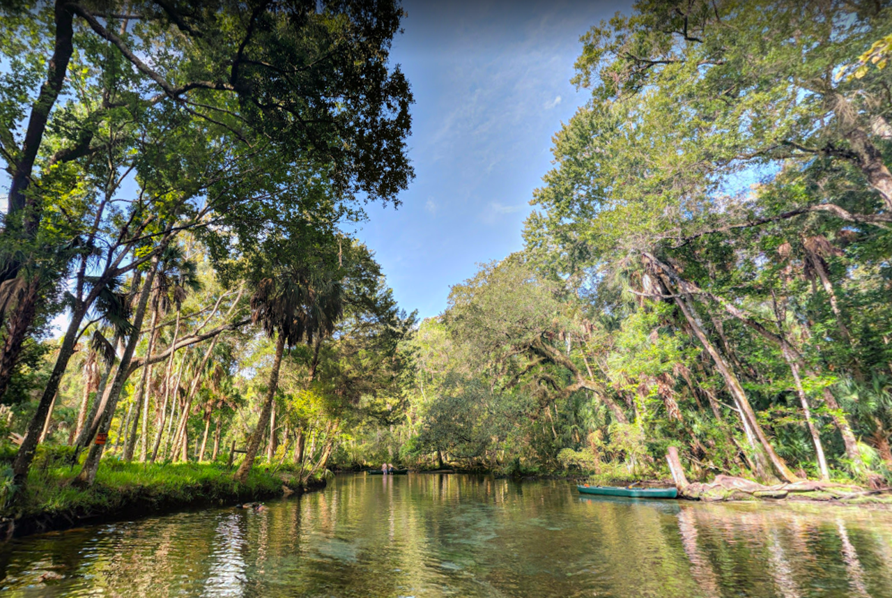 Kayak or canoe at Seven Sisters Spring
2 chassahowitzka river spring, Homosassa, Click here for more info  
Located on the Chassahowitzka River, Seven Sisters Spring is a swimming or kayaking spot, but you have to rent a kayak to access it. The spring&#146;s clear water is also the perfect place to do some manatee searching.
Photo via Google Maps