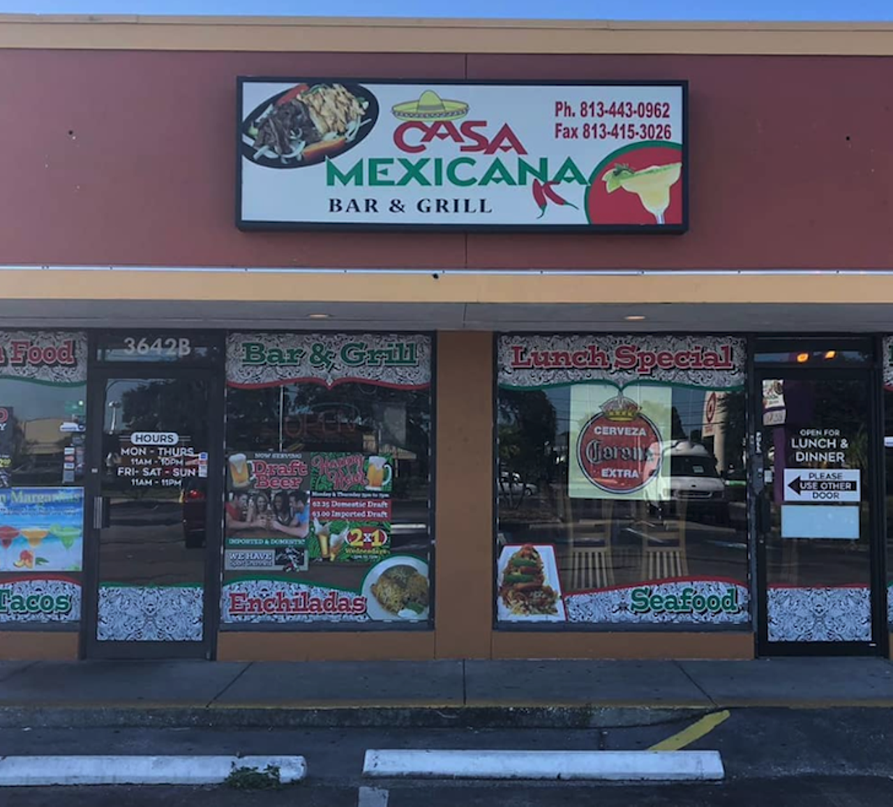 Casa Mexicana Bar & Grill  
3642 W Gandy Blvd Ste B, Tampa,813-405-8205
This restaurant has been serving up authentic Mexican fare for over 28 years, so they must be doing something right. Pop in and try one of their signature tacos. 
Photo via Casa Mexicana Bar & Grill/ Instagram