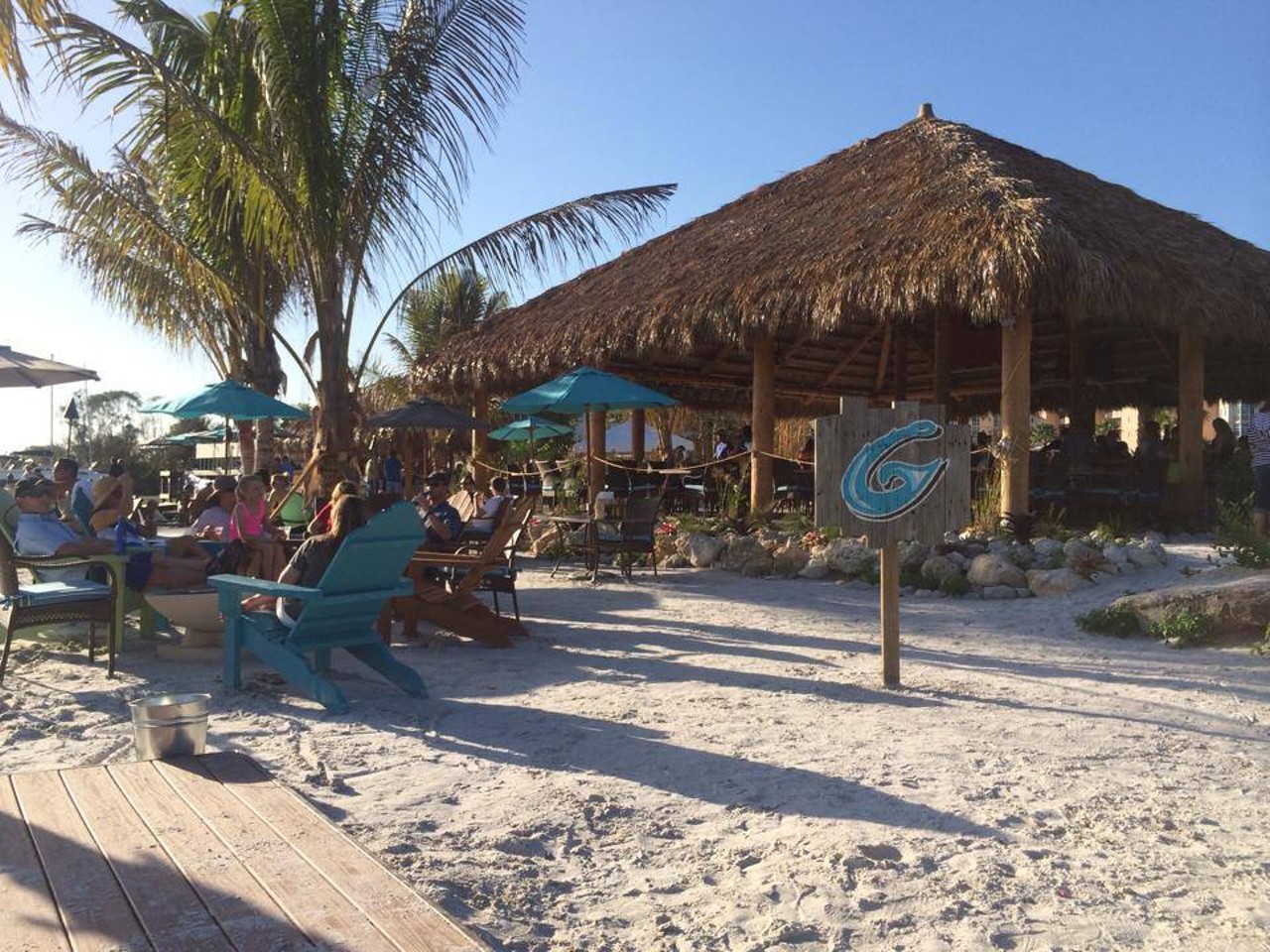  The Getaway  
13090 Gandy Blvd N, St. Petersburg, FL 33702, (727) 317-5751
With two locations, one in downtown St. Pete and one on Gandy Beach, The Getaway is a tropical, tiki paradise for both parents and their little ones. They have a serious drink menu that spans two full pages. 
Photo via  The Getaway/Facebook