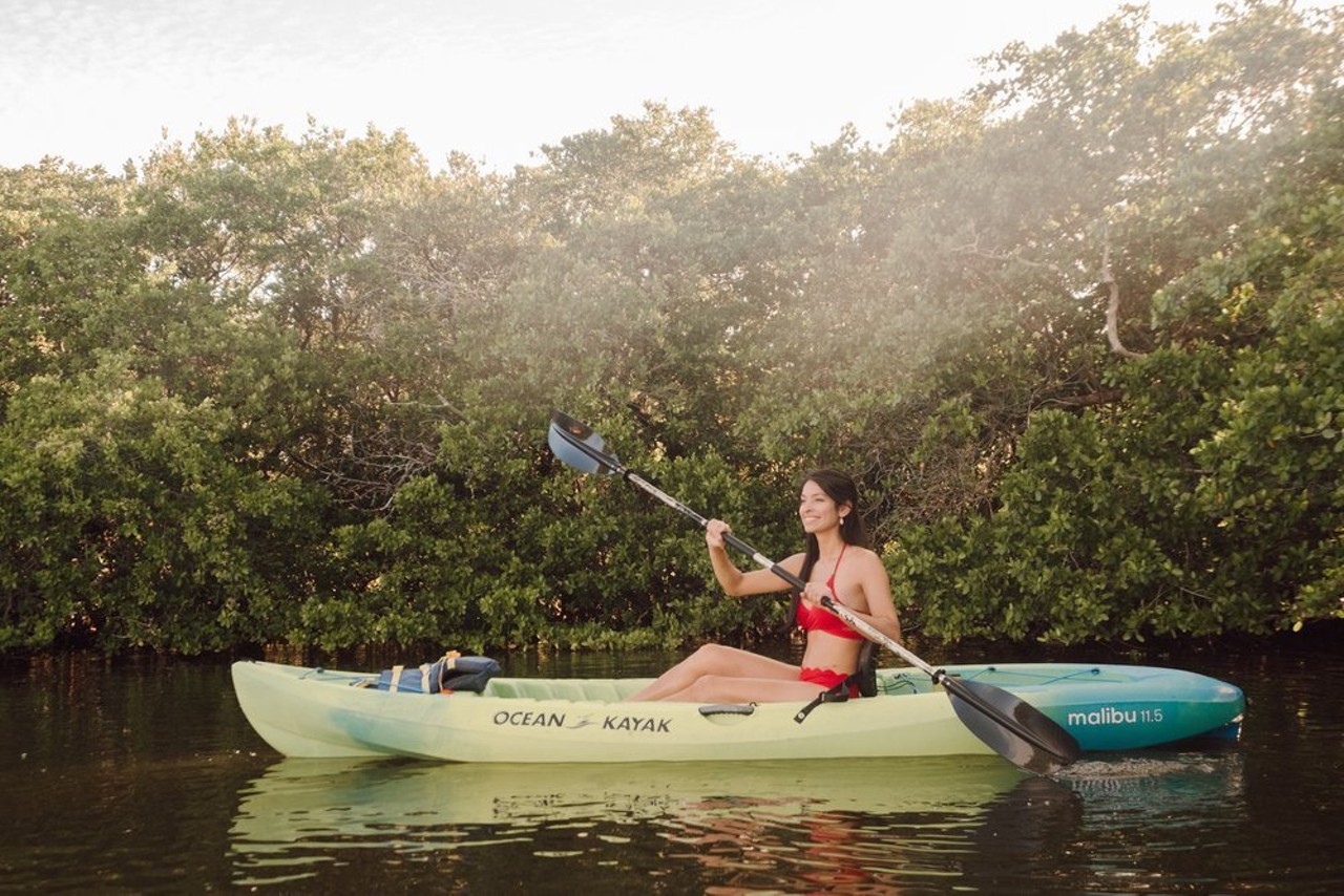 Kayak by the mangroves at Fort De Soto Park
3500 Pinellas Bayway S, Tierra Verde. 727-582-2267
Averaging over 2.7 million visitors annually, Fort De Soto offers scenic beach views, a historic fort, a variety of wildlife, fishing piers, ferry service, kayak rentals and camping grounds. Expect a $5 parking fee upon entrance.
Photo via Top Water Kayak/website