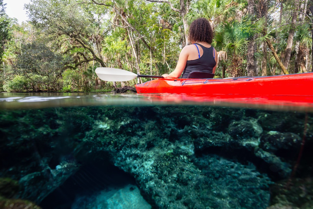 Float the Chaz (Weeki Wachee is too packed)
8600 W Miss Maggie Dr., Homosassa. 813-450-3797
Take a scenic kayak trip down the Chassahowitzka River and cool off in the cold water. Whether you visit for the day or camp out overnight, this campground is full of adventures that will allow you to immerse yourself in nature and wildlife.
Photo via Adobe Images