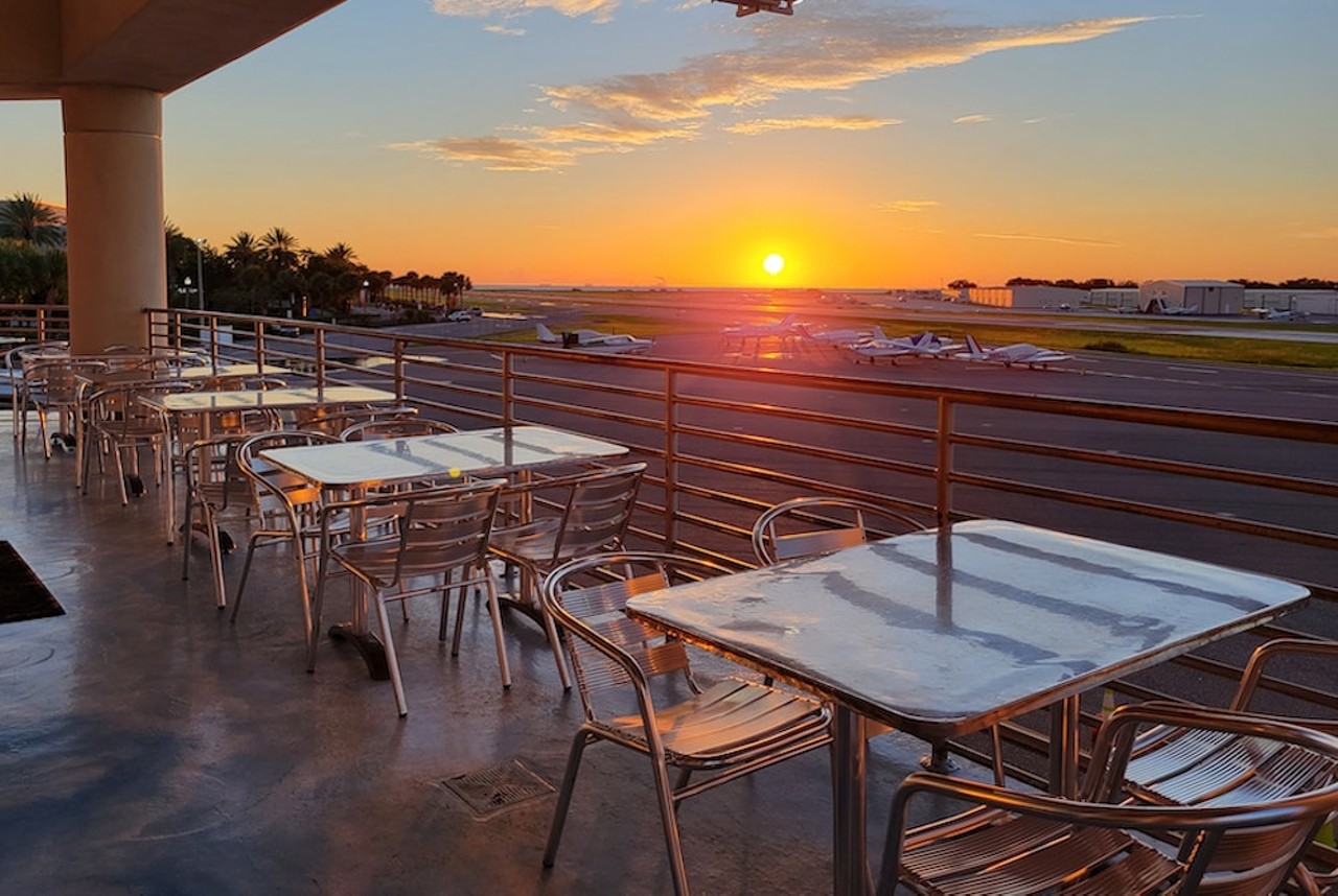 Drink a Bloody Mary and watch planes take off at The Hangar
540 1st St. S, St. Petersburg. 727-823-7767
Located at the Albert Whitted Airport in Downtown St. Pete, The Hangar is a one-of-a-kind restaurant experience that overlooks an active runway. Serving breakfast, lunch and dinner, the restaurant’s widespread menu has something for everyone-— including gluten-free and vegetarian options, plus one hell of a Monday night jazz jam.Photo via The Hangar Restuarant & Flight Lounge/Facebook