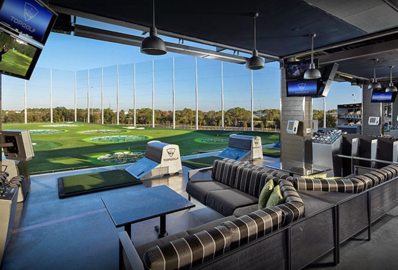 Swing for the fences at TopGolf
10690 Palm River Rd., Tampa. 813-298-1811
With three floors of tee bays, interactive games, a rooftop terrace with fireplaces and a full-scale bar and restaurant, TopGolf is a fan favorite amongst both pros and Happy Gilmores. Bay rental prices vary depending on time and day.Photo via Topgolf/Google