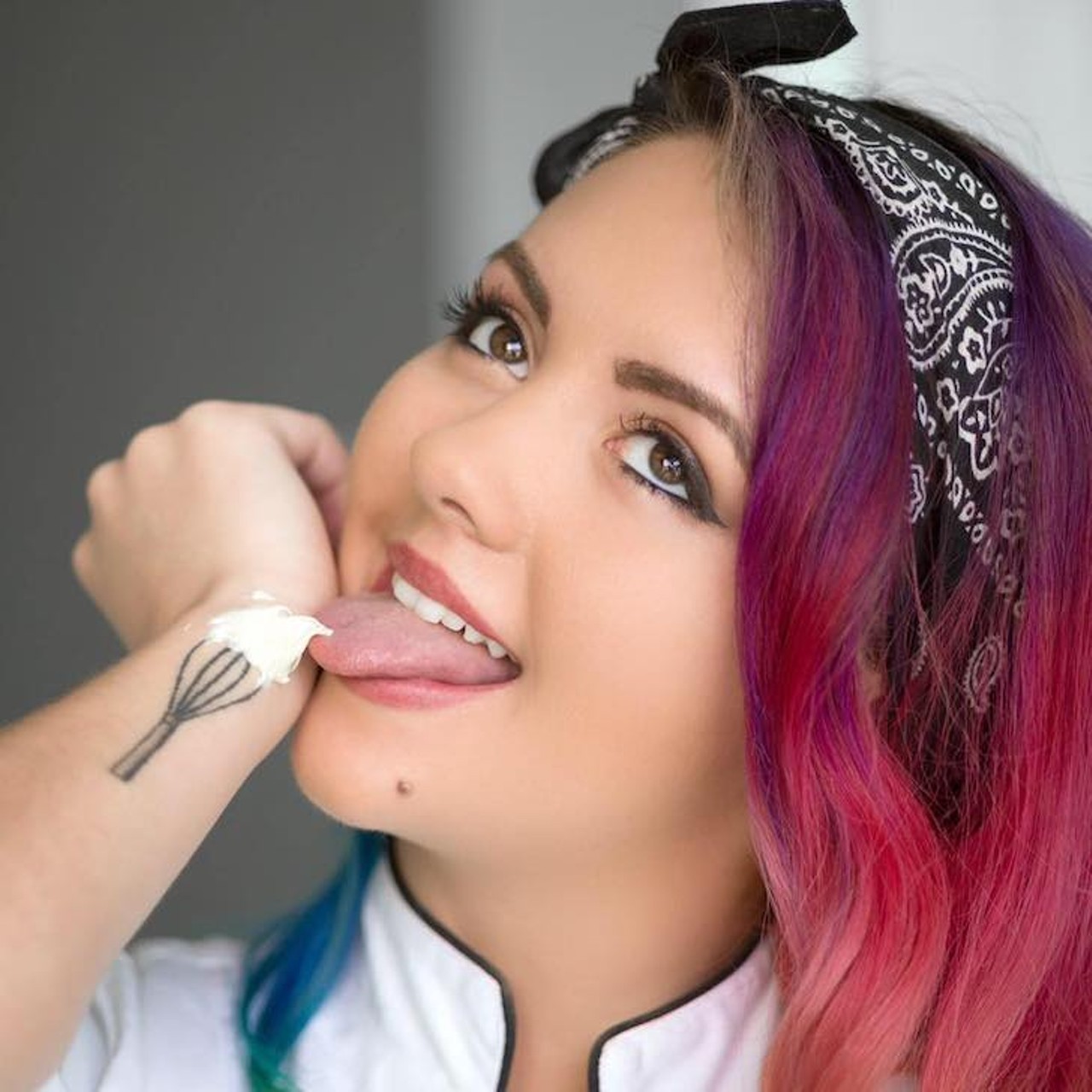 Alicia McCall
You might recognize her as The Girl With The Whisk Tattoo. The baker has made appearances on Datz&#146;s instagram as the local chain&#146;s executive pastry chef, competed on the Netflix series &#147;Sugar Rush&#148; and hosted MTV&#146;s mini-series &#147;Meme Cakes.&#148;
Photo via The Girl With The Whisk Tattoo Facebook