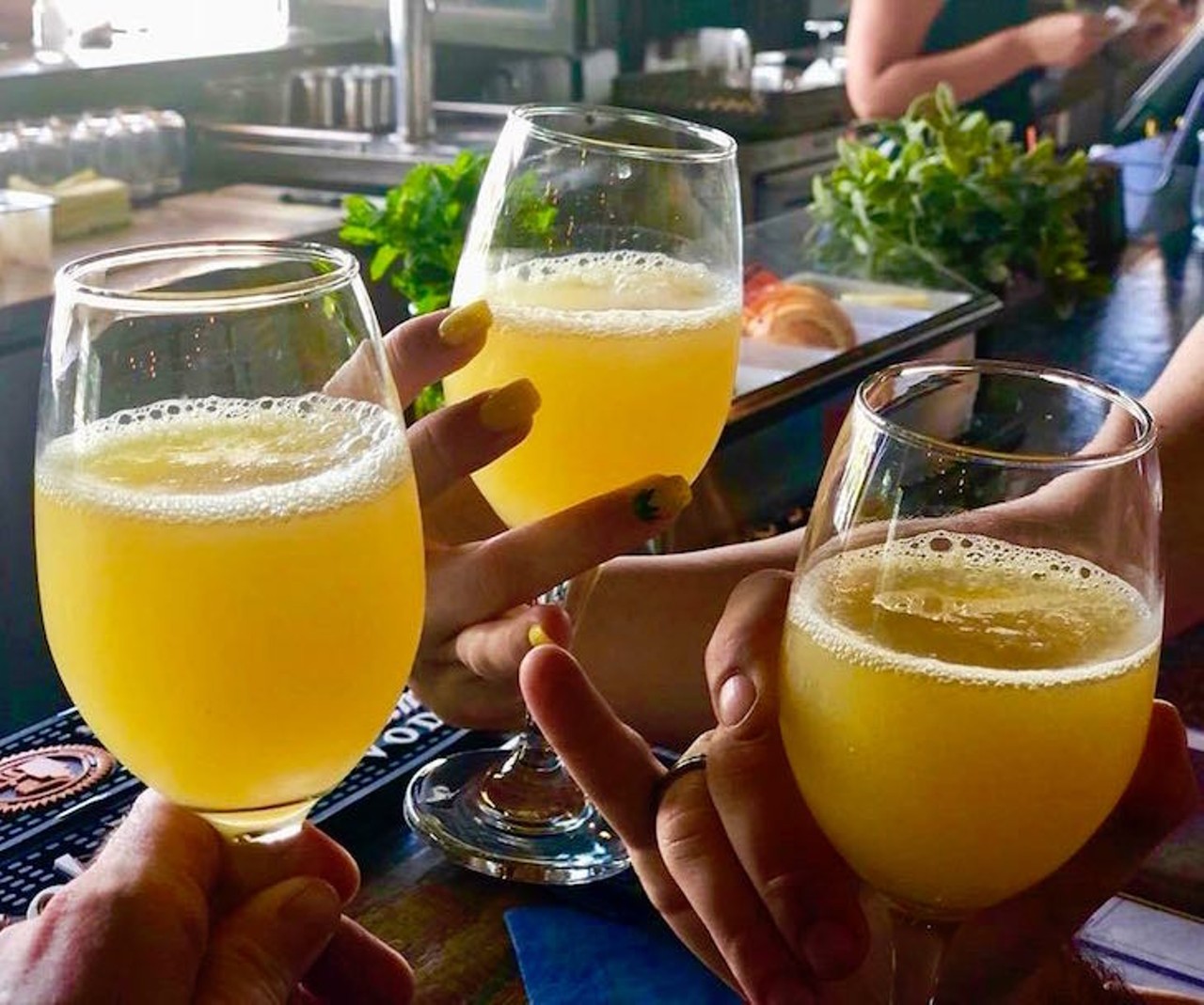Cask Social Kitchen   
208 S. Howard Ave., Tampa, 813-251-0051
Top off your decadent weekend brunch at Cask Social Kitchen $20 bottomless mimosas or $20 bottomless aperol spritz any Saturday or Sunday between 11 a.m. and 4 p.m. You may want to drink fast to get the bang for your buck because these bottomless deals have an hour and a half shelf life.
Photo via Cask Social/Facebook