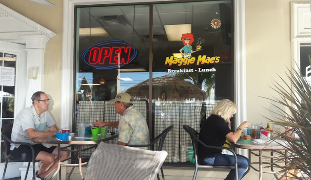 Maggie Mae&#146;s on the Bluffs  
1811 E Fowler Ave., Tampa, 813-512-2632
No frills diner serving breakfast food done right. Coffee served in branded mugs, you&#146;ll feel like a local no matter where you&#146;re from.
Google Maps