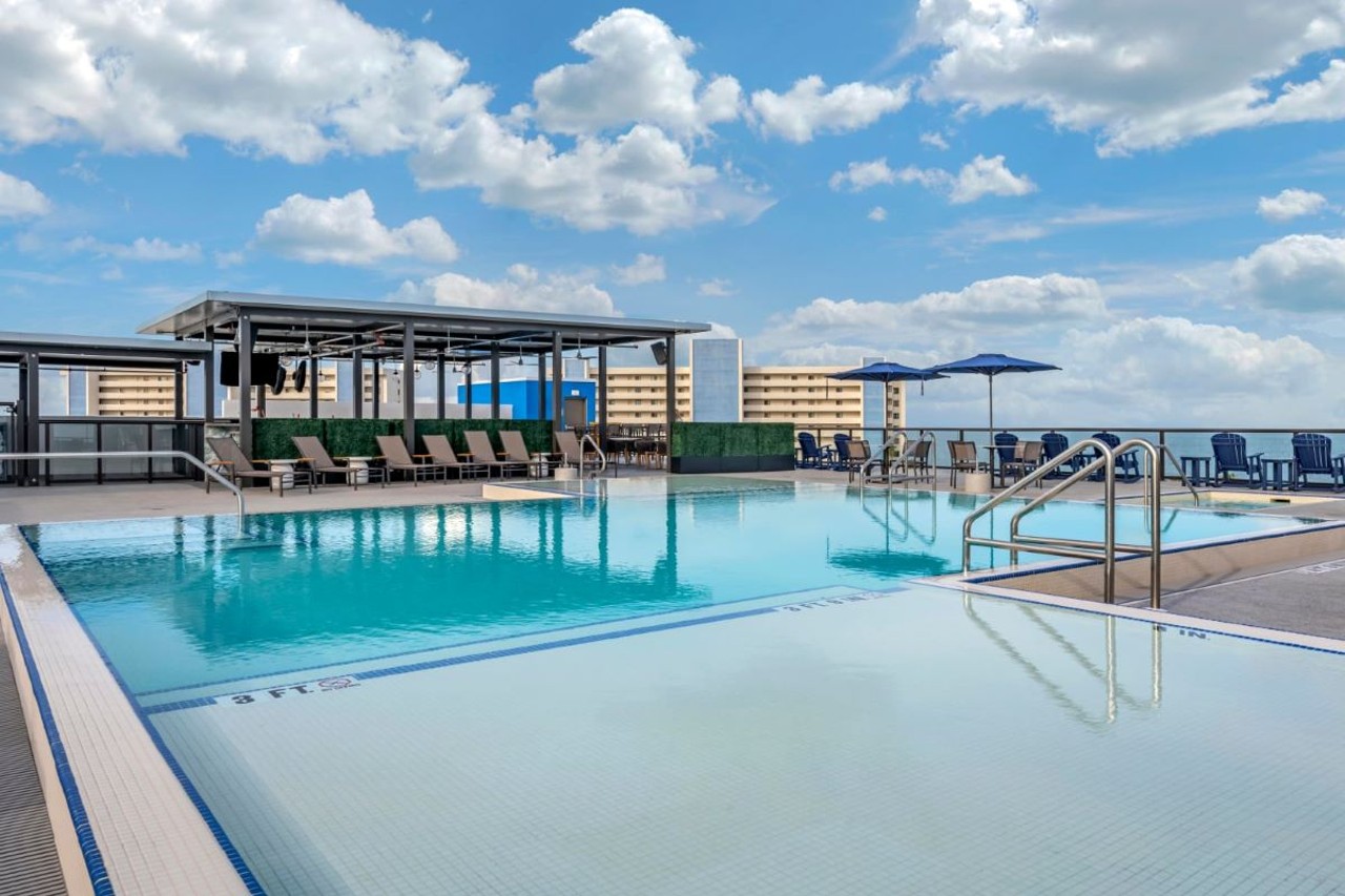 Cambria Hotel St. Petersburg-Madeira Beach Marina
15015 Madeira Wy, Madeira Beach, 727-483-5997    
$25-$149
Starting at $25 you can relax by Cambria’s rooftop pool and hot tub with a cocktail in hand from the rooftop poolside bar. At $149 up to six people can enjoy a shaded poolside cabana from 8 a.m.-10 p.m. with complimentary fruit and bottled water plus dedicated service. Both packages come with parking and Wi-Fi.
Photo via Cambria Hotel St. Petersburg-Madeira Beach/Facebook