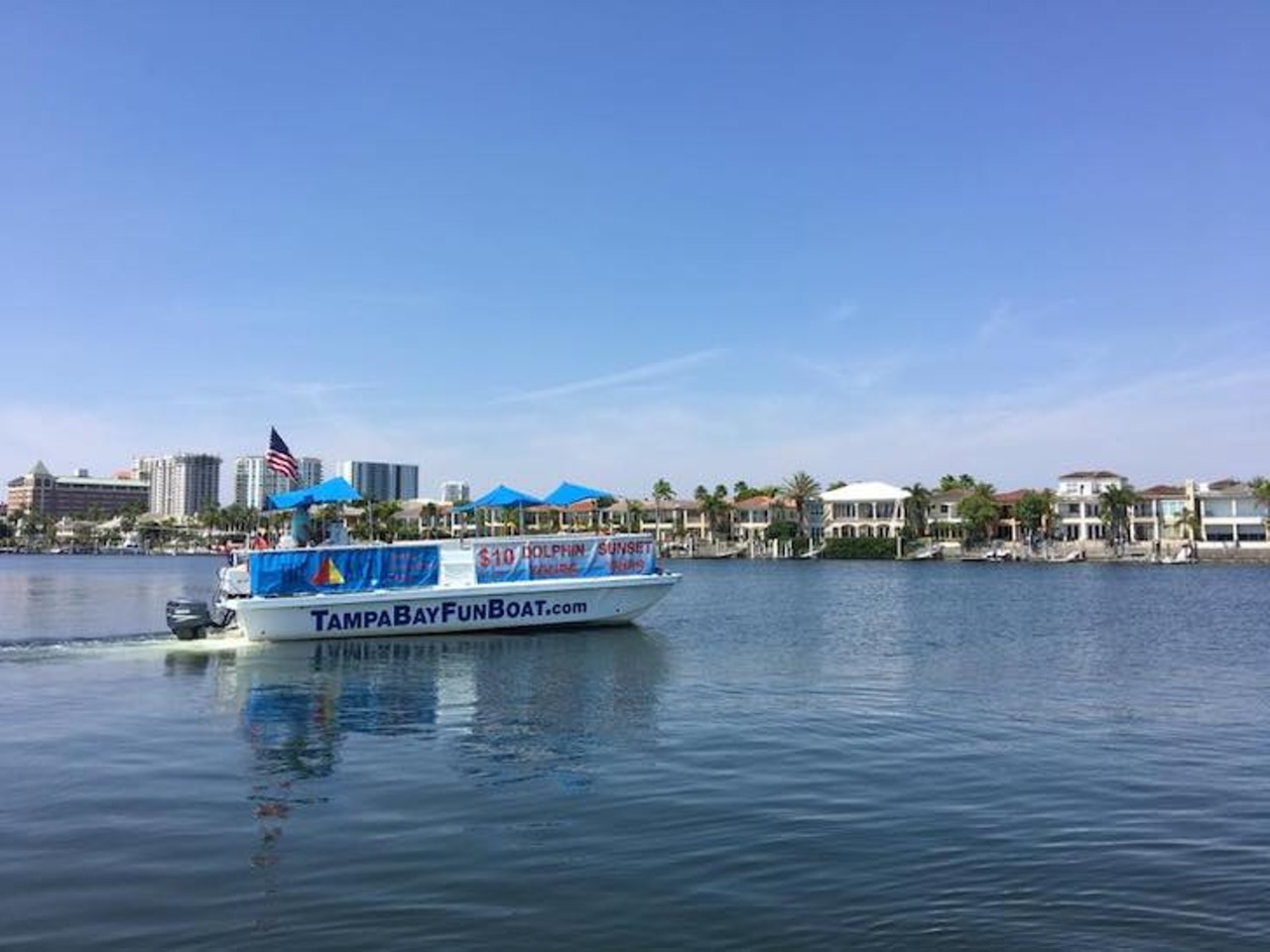 Tampa Bay Fun Boat  
(727) 204-9787
Tampa Bay&#146;s Fun Boat is exactly what it sounds like. Find out where Derrick Jeter lives and the rest of Tampa Bay&#146;s richest residents. Not to mention you can BYOB, while you experience the city through the sea until 7 p.m.
Photo via Tampa Fun Boat/Facebook