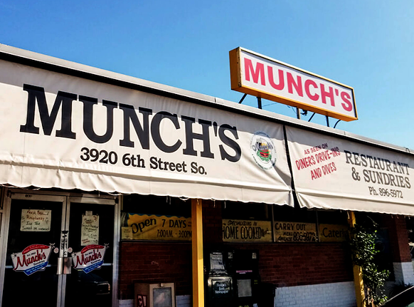 Munch&#146;s Sundries & Restaurant
    3920 6th St., St. Petersburg
    Munch&#146;s Sundries & Restaurant was founded in 1952, and according to the website is home of the biggest breakfast in town. Back then though, Dean and Clariece started it as a store and post office, and they sold sandwiches out of their car to construction workers while Lewis Island was built. Once they added hamburgers and hot dogs to the menu, they also added Munch&#146;s to the name. The place is still famous for its fried chicken, fried green tomatoes and Munchburgers&#151;even Guy Fieri tasted them on "Diners, Drive-ins and Dives."
    Photo via Munch&#146;s Sundries & Restaurant/Website