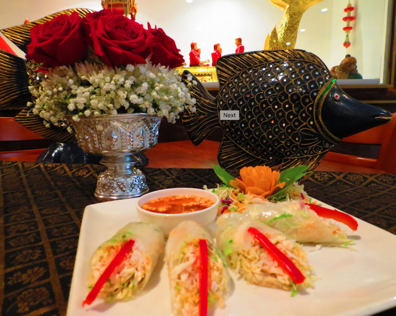 Thailand Tampa Restaurant
5252 S Dale Mabry Hwy., Tampa
Beginning in 1979, the Thailand Tampa Restaurant was the first Thai place to eat in South Tampa. Thai decor decorates the walls and tables, with a golden dragon boat and wooden statues. Traditional Thai dishes like the Thai-style beef salad, pad thai and curry duck bring regulars back for more.
Photo via Thailand Tampa Restaurant/Website