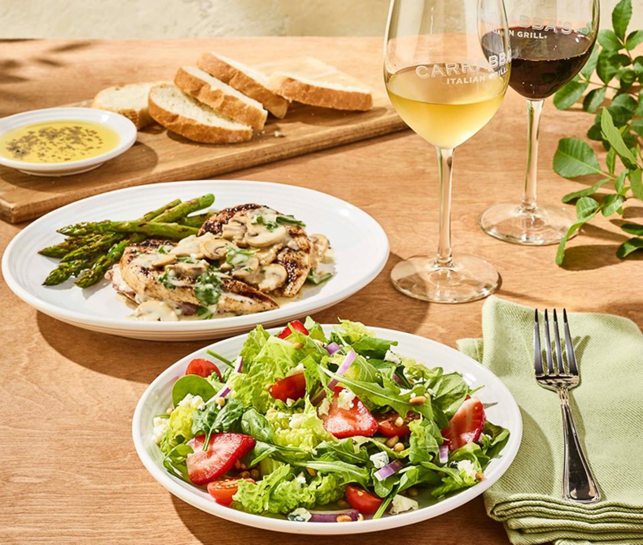 Carrabba&#146;s Italian Grill
Multiple locations. https://www.carrabbas.com/  
Pick up your favorite signature dishes such as Chicken Bryan, Pollo Rosa Maria and Chicken Marsala from your local Carrabba&#146;s Italian Grill or get your dinner delivered right to your door. Order online at carrabbas.com. Use code &#145;SPRING15&#146; to receive 15% off your order or for Free Delivery, use code &#145;SPRINGFREE.&#146;
Photo via Carrabba&#146;s/Facebook