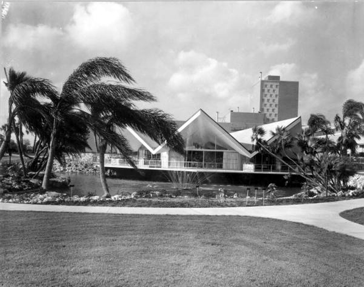 View of Busch Gardens hospitality house. 1959.