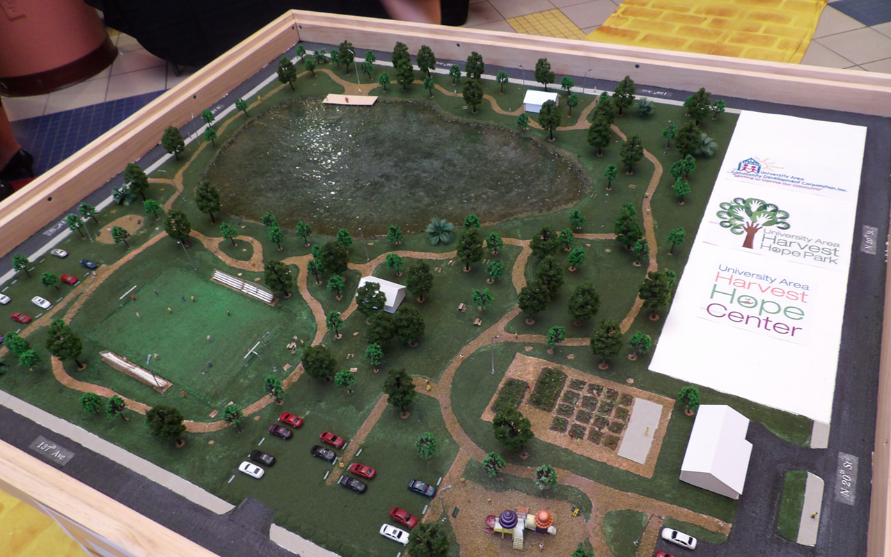 The Harvest Hope Park model was unveiled at the gala. Is that tilapia pond swimmer friendly?