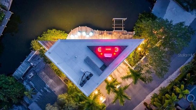 A giant glowing triangle is for sale in Sarasota