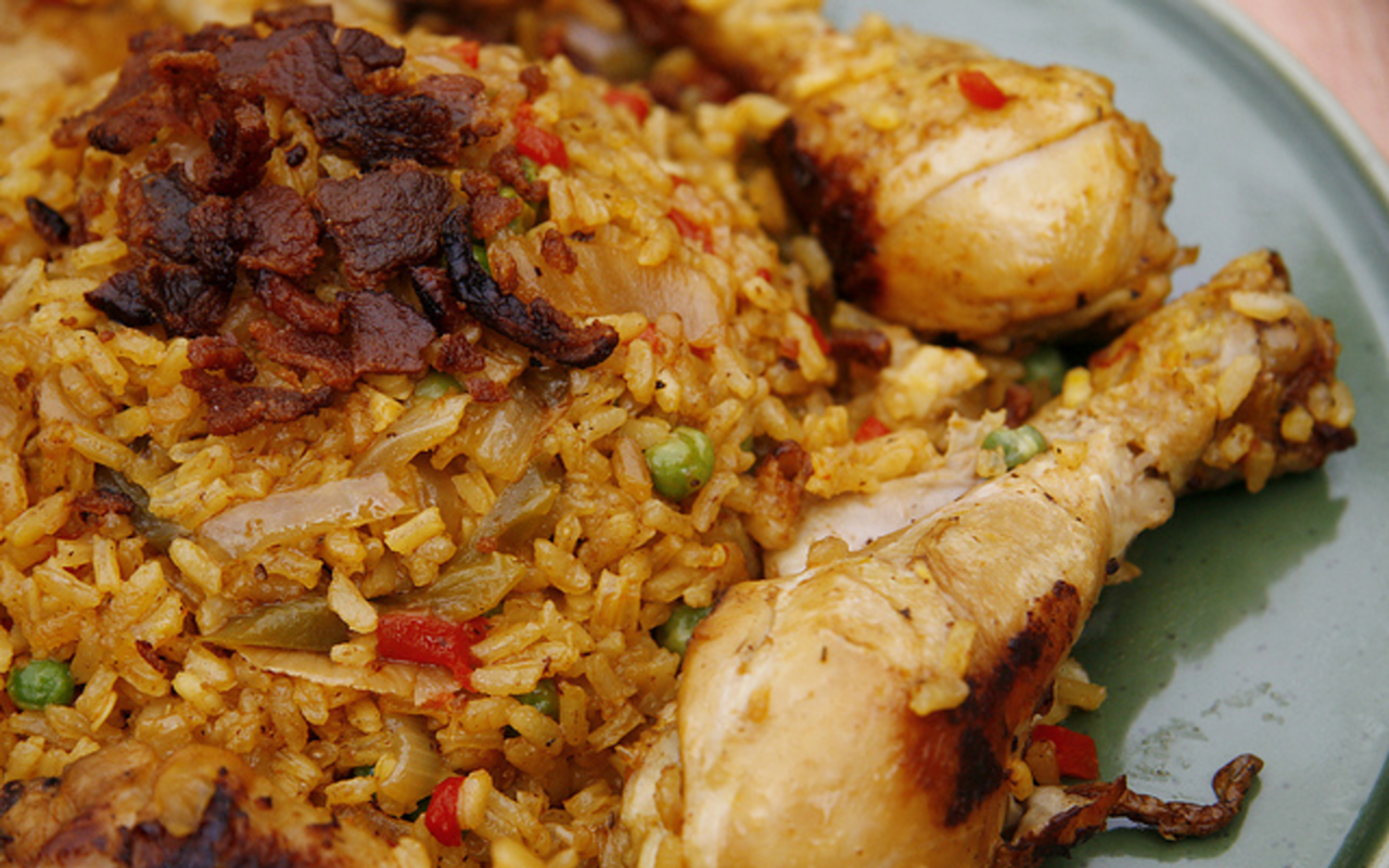 A little history on Latin chicken and yellow rice, plus 'Arroz con Andy' recipe