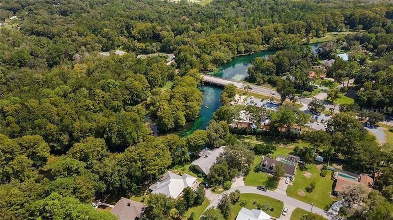 A rare Florida spring house is now for sale on the Rainbow River