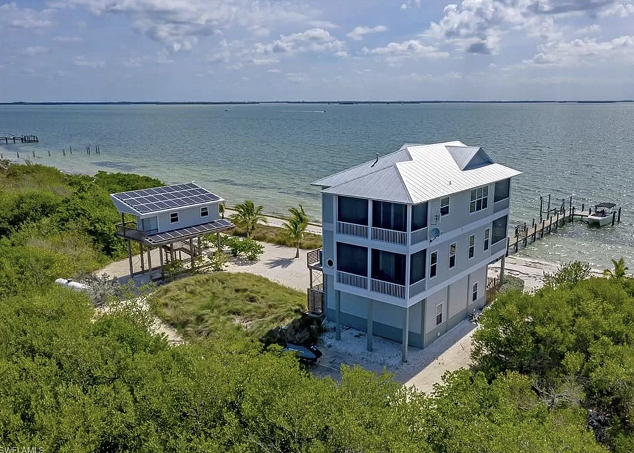A rare off-the-grid island beach house in Florida is for sale, and it's only accessible only by boat