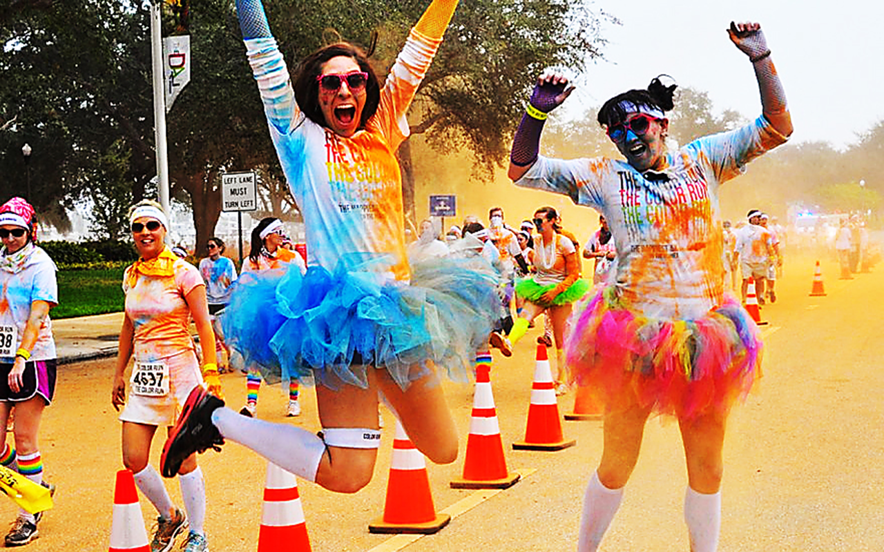 THESE COLORS DO RUN: In its inaugural year the Color Run drew an estimated 15,000 participants to downtown St. Petersburg.