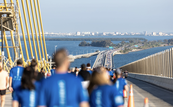 About 8,000 people will run across Tampa Bay’s Sunshine Skyway bridge on Sunday