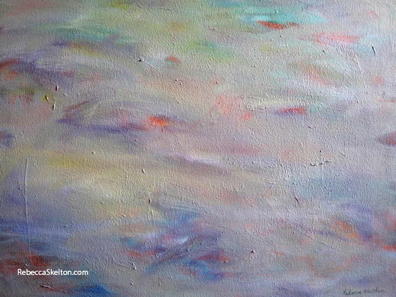 Summer Dusk by Rebecca Skelton
"I begin my artwork as an experiment with a particular set of colors. The goal is to see what sort of expression I can get from various combinations of colors and marks, and to see how minimal the work can be before it becomes background. I consider abstraction to be the most difficult and the pinnacle of visual language."&#151;Rebecca Skelton
Image courtesy of Rebecca Skelton