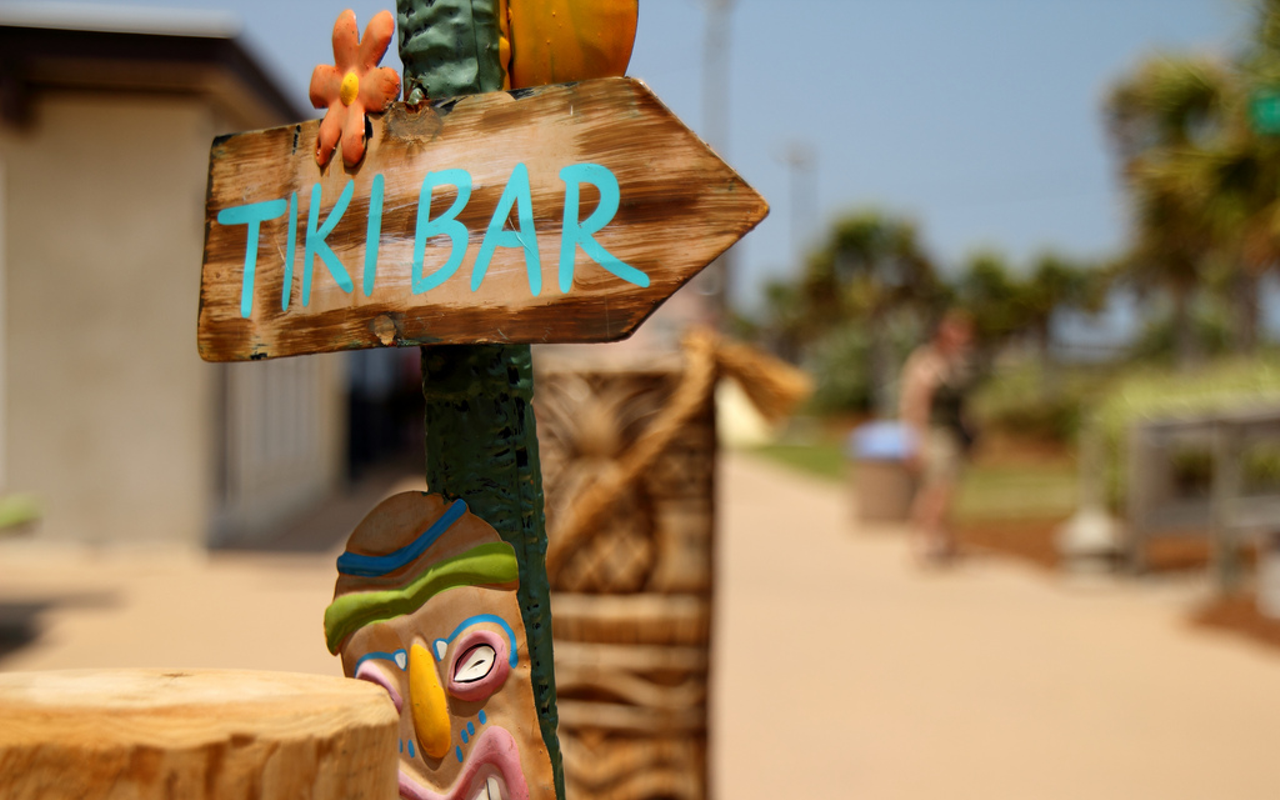 It's the weekend. Thank God the Tiki bar is open.