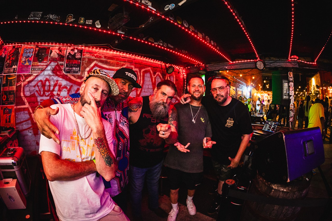 (L-R) Blenda, Shafiq, Tom DeGeorge, Casper and Fader at Crowbar in Ybor City, Florida on Aug. 11, 2024.