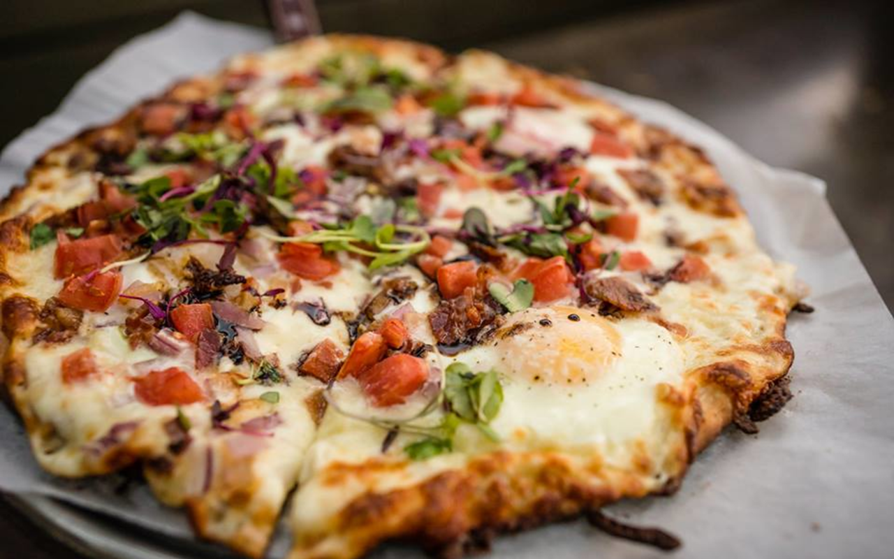 Though the Eggs and Bacon pizza isn't on the after-hours menu, four other hand-tossed beauties make appearances.