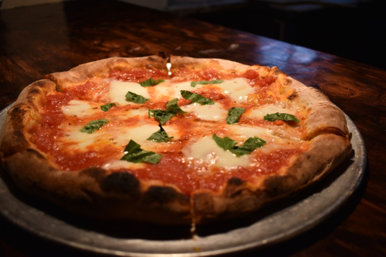 Jack Pallino's Pizza
718 Broadway, Dunedin
(727) 754-2573
pallinospizza.com  
$10 - Choose one: Pizza Margarita - Fresh mozzarella, pomodoro, basil or Americana - Pomodoro, shredded mozzarella, pepperoni. Add on a Peroni for $5!
Dine-in