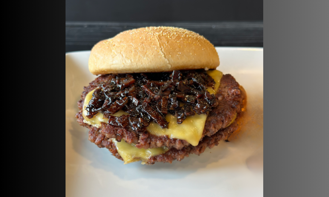 
Vine Vegan
2080 Badlands Dr, Brandon
That's My Jam Burger: Savor the sensational “That’s my Jam Burger”. A juicy Impossible patty, topped with our homemade vegan bacon onion jam and creamy vegan cheese. ($16)
Photo courtesy of Vine Vegan