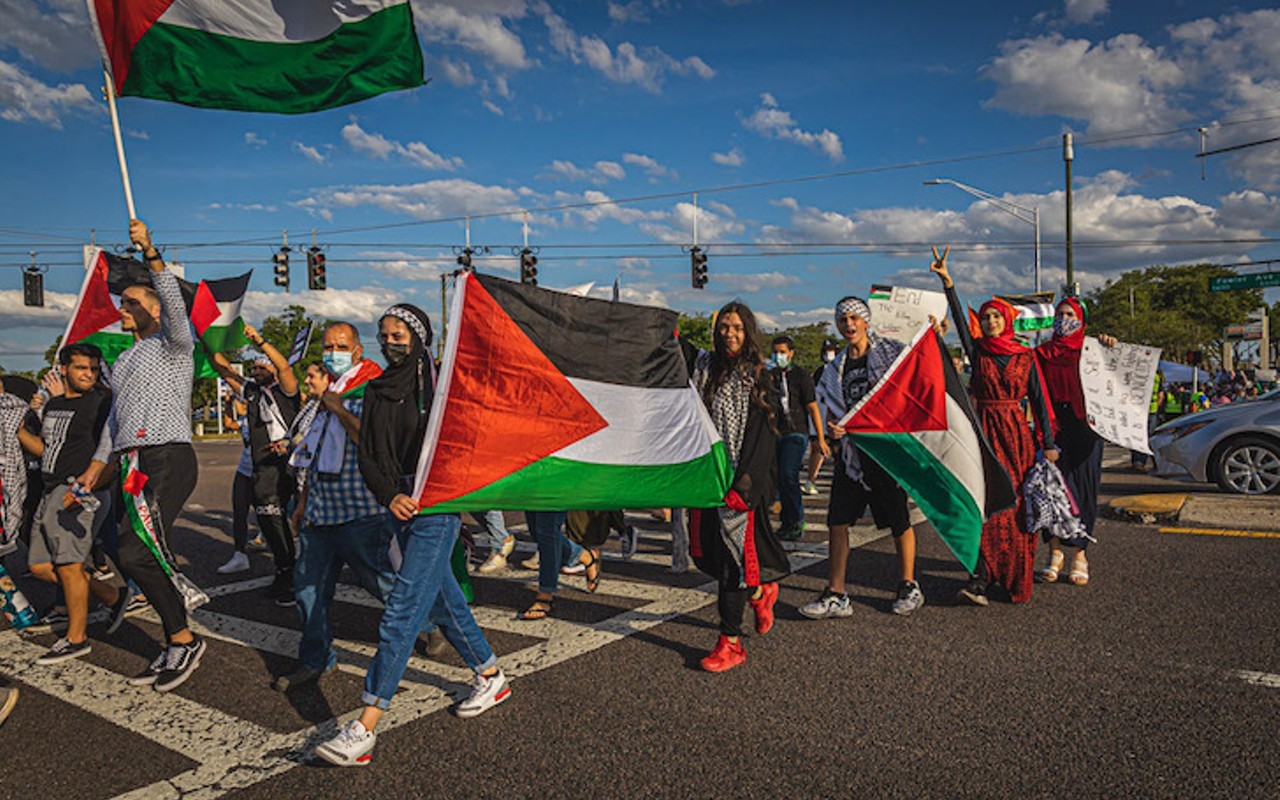 A free Palestine rally in Temple Terrace in 2021.