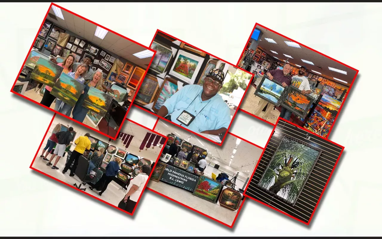 Image: Art Show Featuring Florida Highwaymen Al Black, art of RL Lewis and 2nd Gen Kelvin Hair
