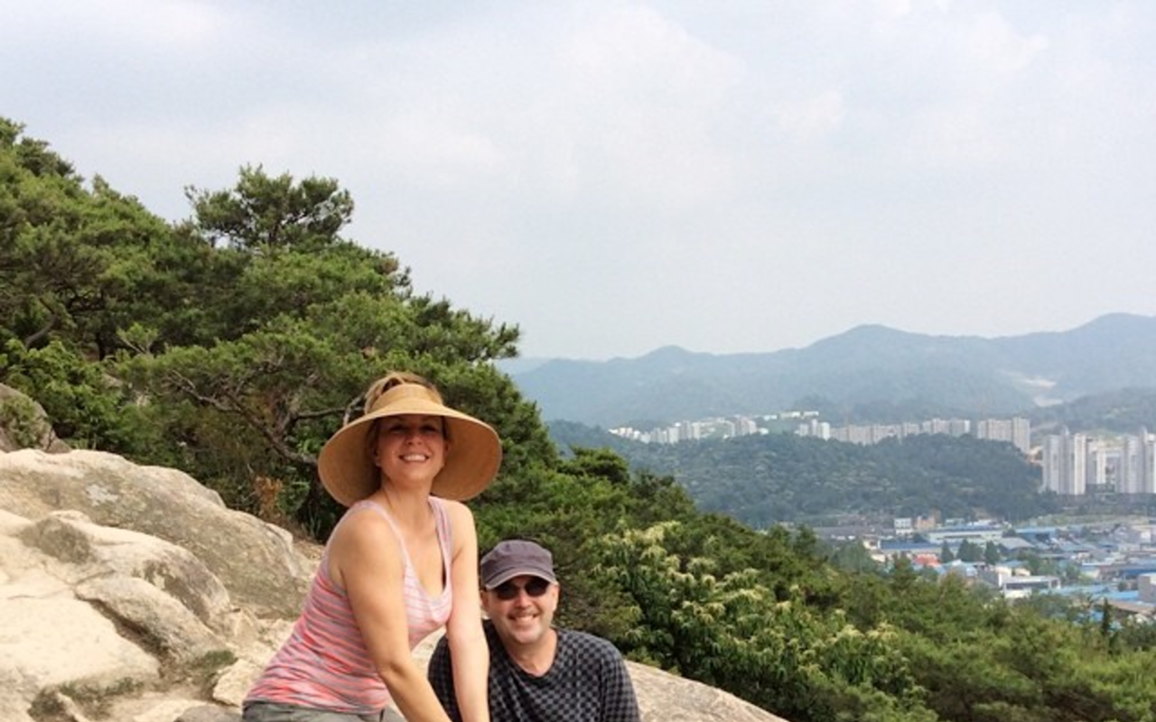 NO BLUFFING; Susan Janvrin and Matt Normand enjoyed their time in South Korea.